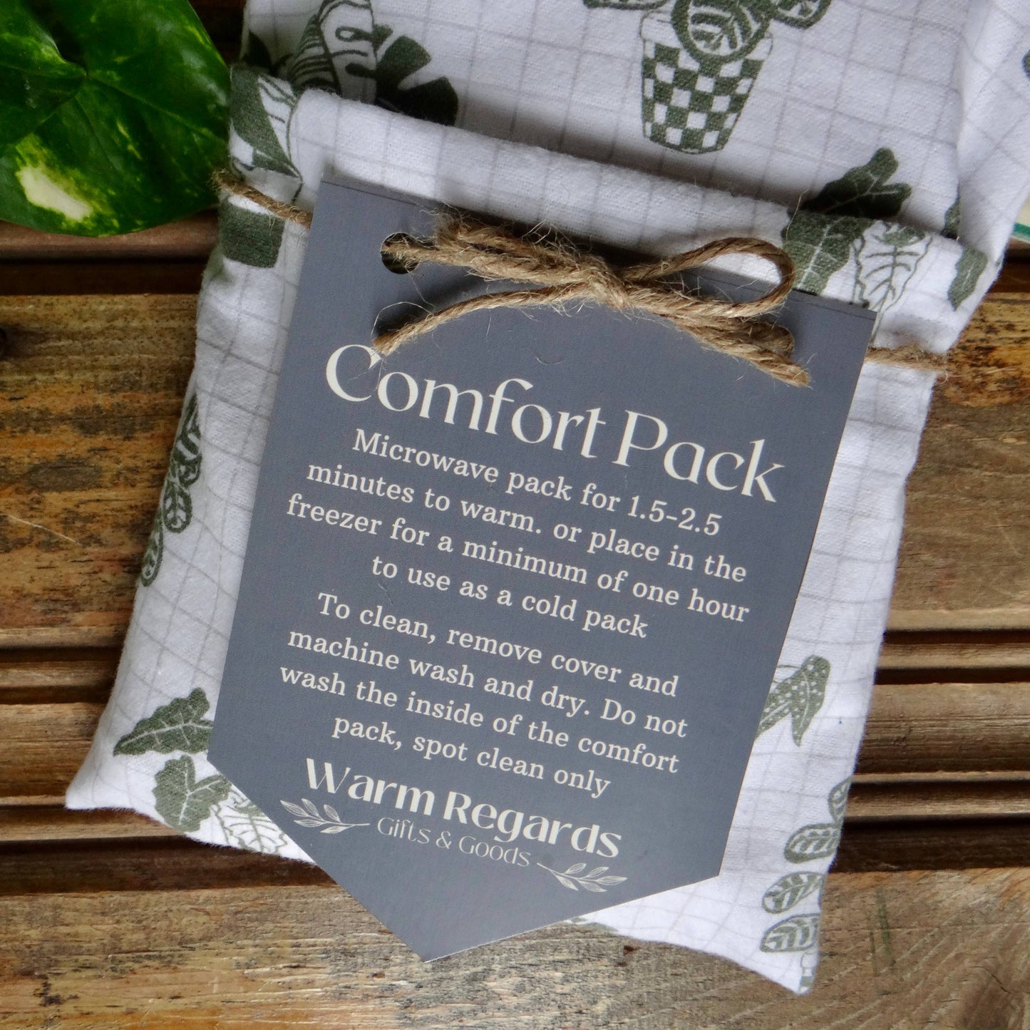 Washable Microwavable Heating Pad Pack Botanical Plants
