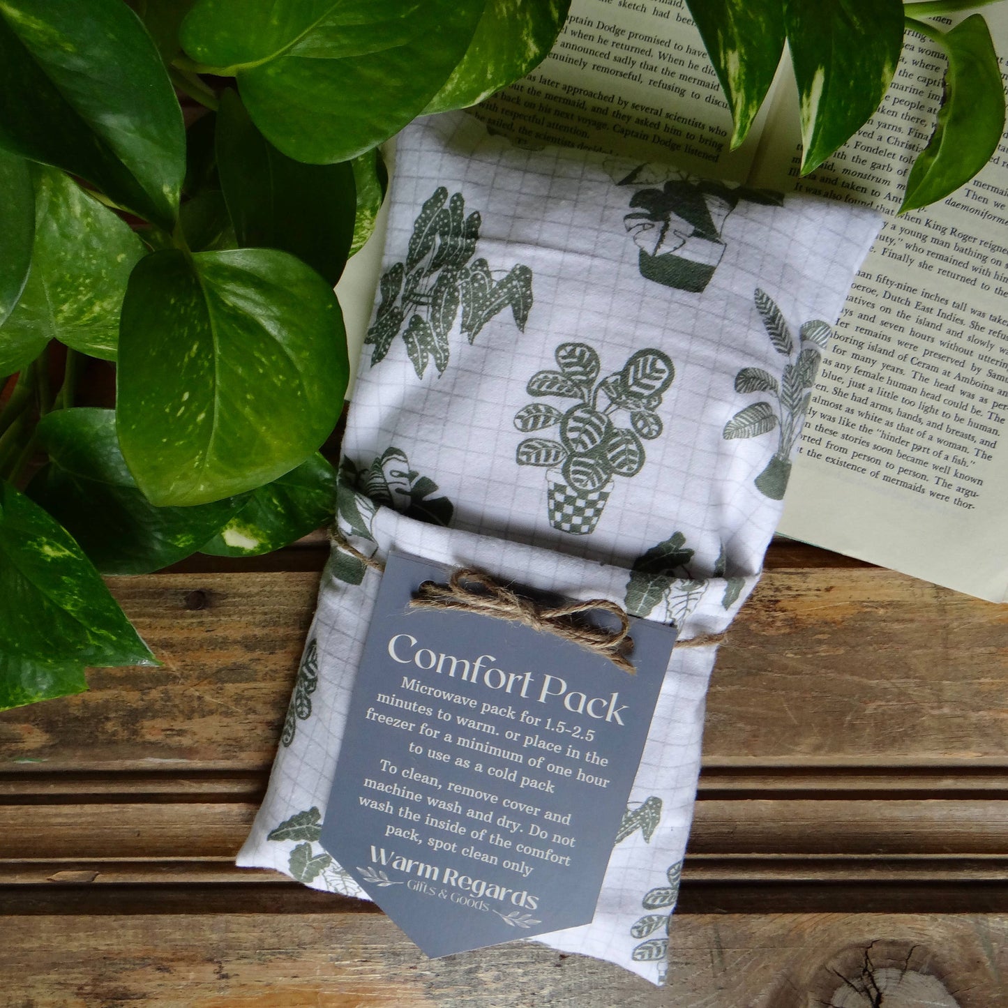 Washable Microwavable Heating Pad Pack Botanical Plants