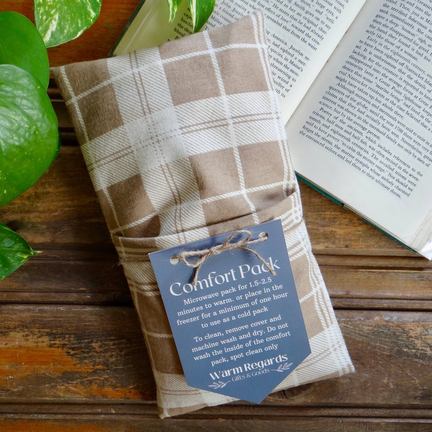 Beige Neutral Plaid Comfort Pack