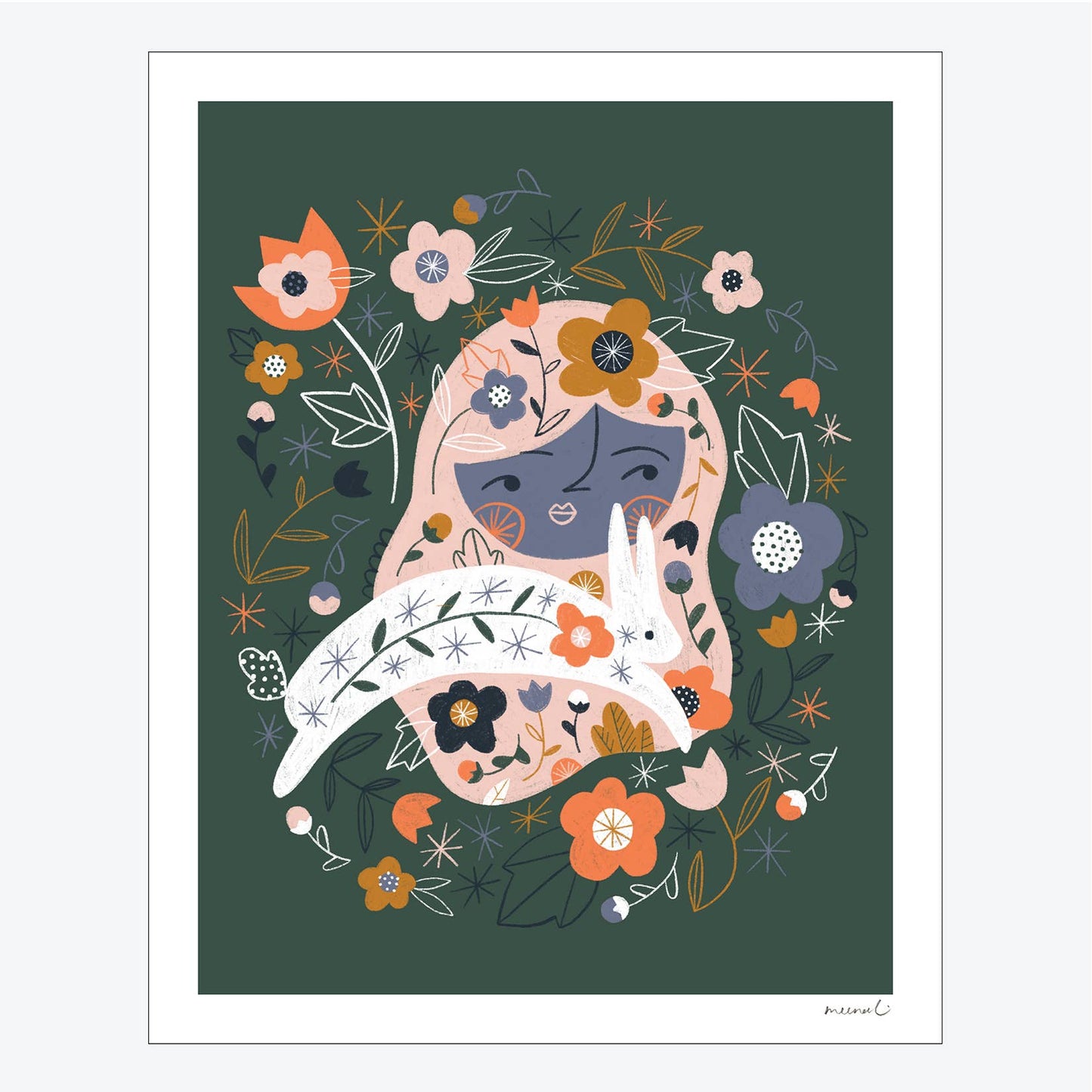 Bunny Whisperer 8x10 Art Print