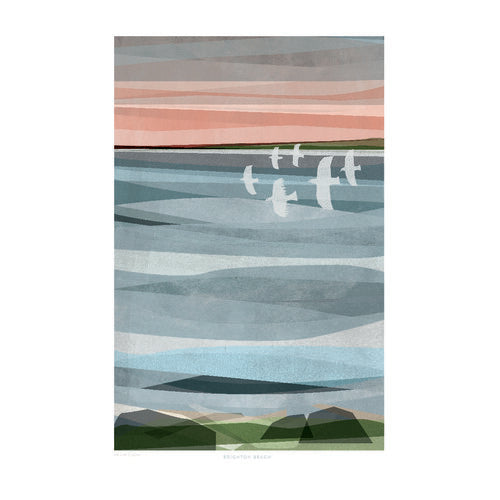 Brighton Beach 11x17 Illustrated Print