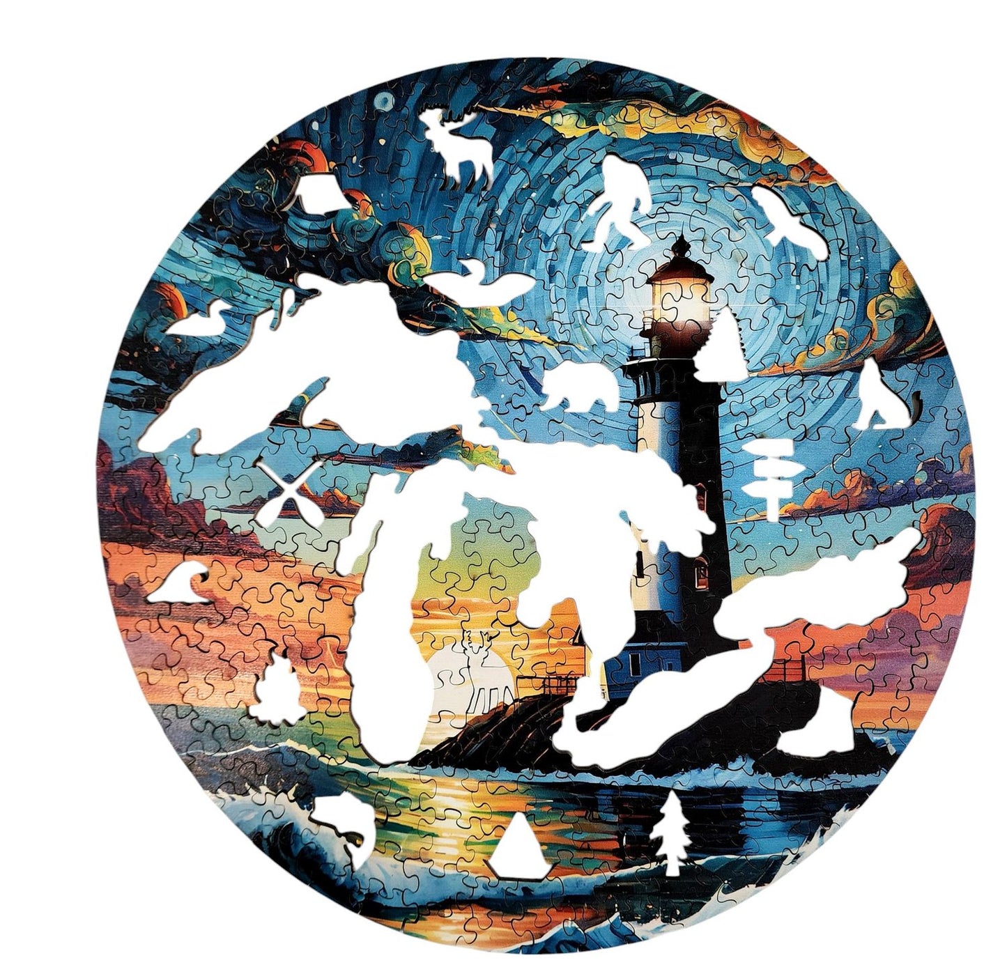 Great Lakes Wooden Jigsaw Puzzle: 220 Pieces
