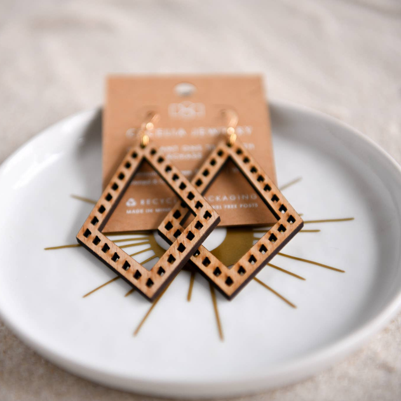 Boho Wood Earrings