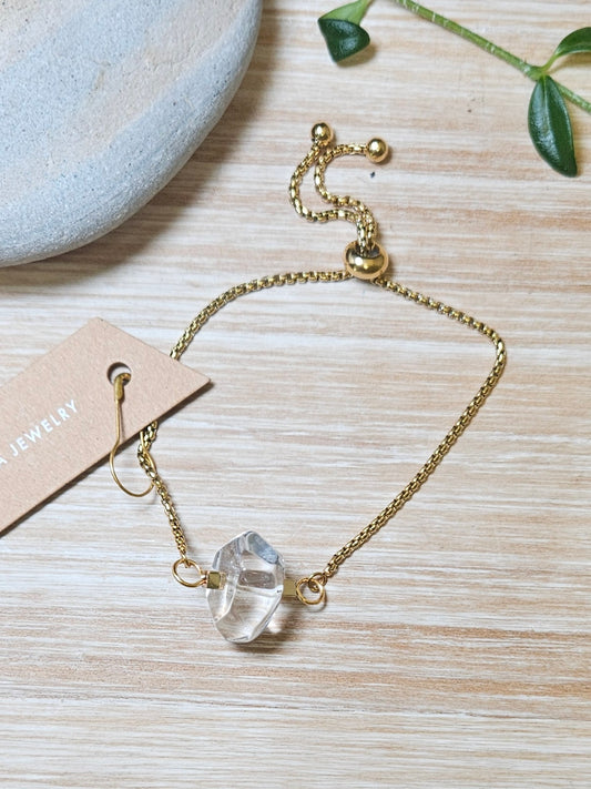 Gold Adjustable Tension Slide Bracelet