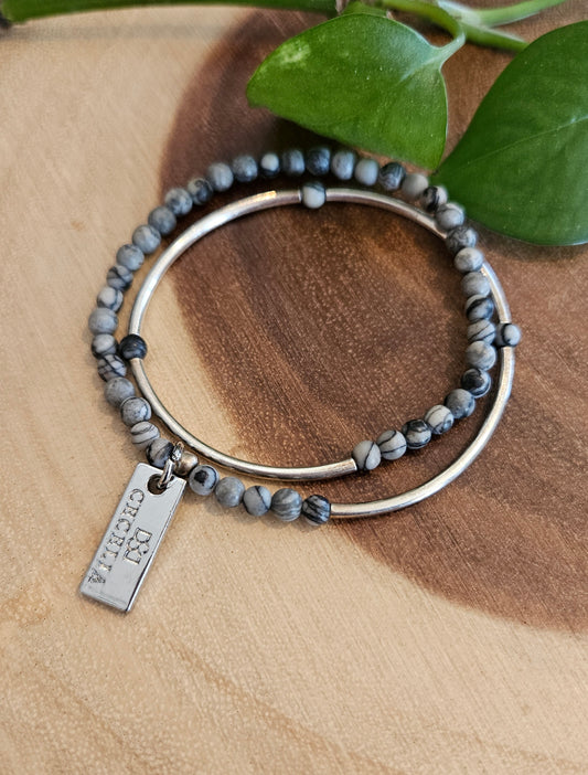 Jasper Double Wrap Bracelet