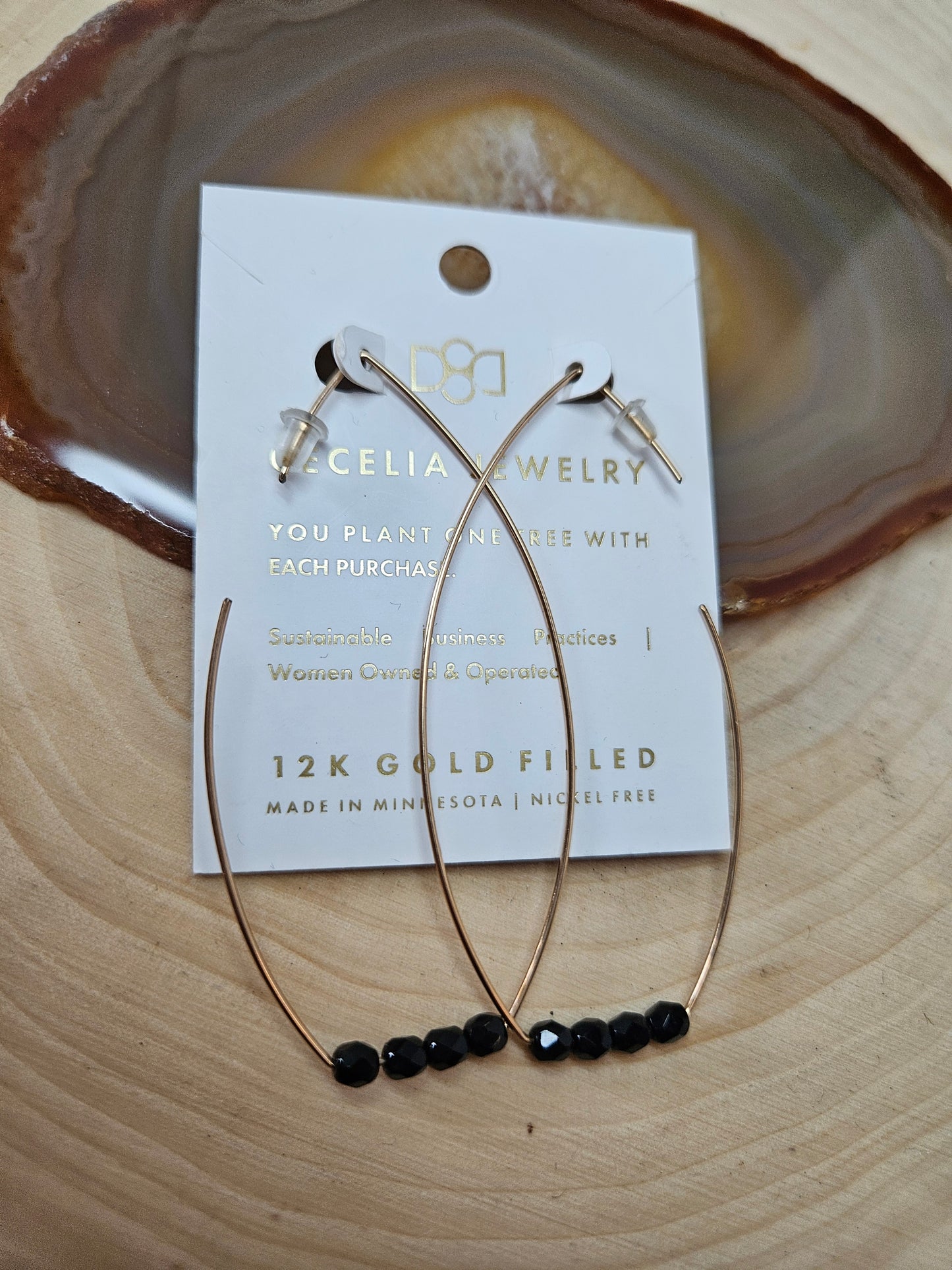 12K Cecelia Dangle Earrings