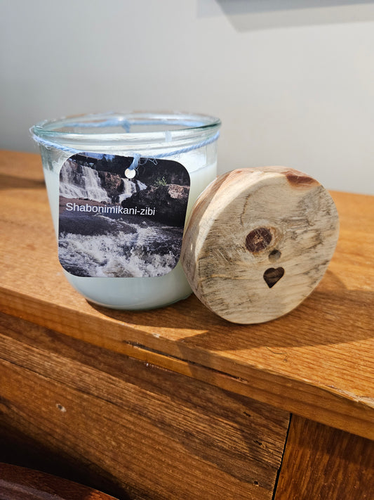 Shabonimikani-zibi (Northern Spa) Natural Coconut Wax Candle