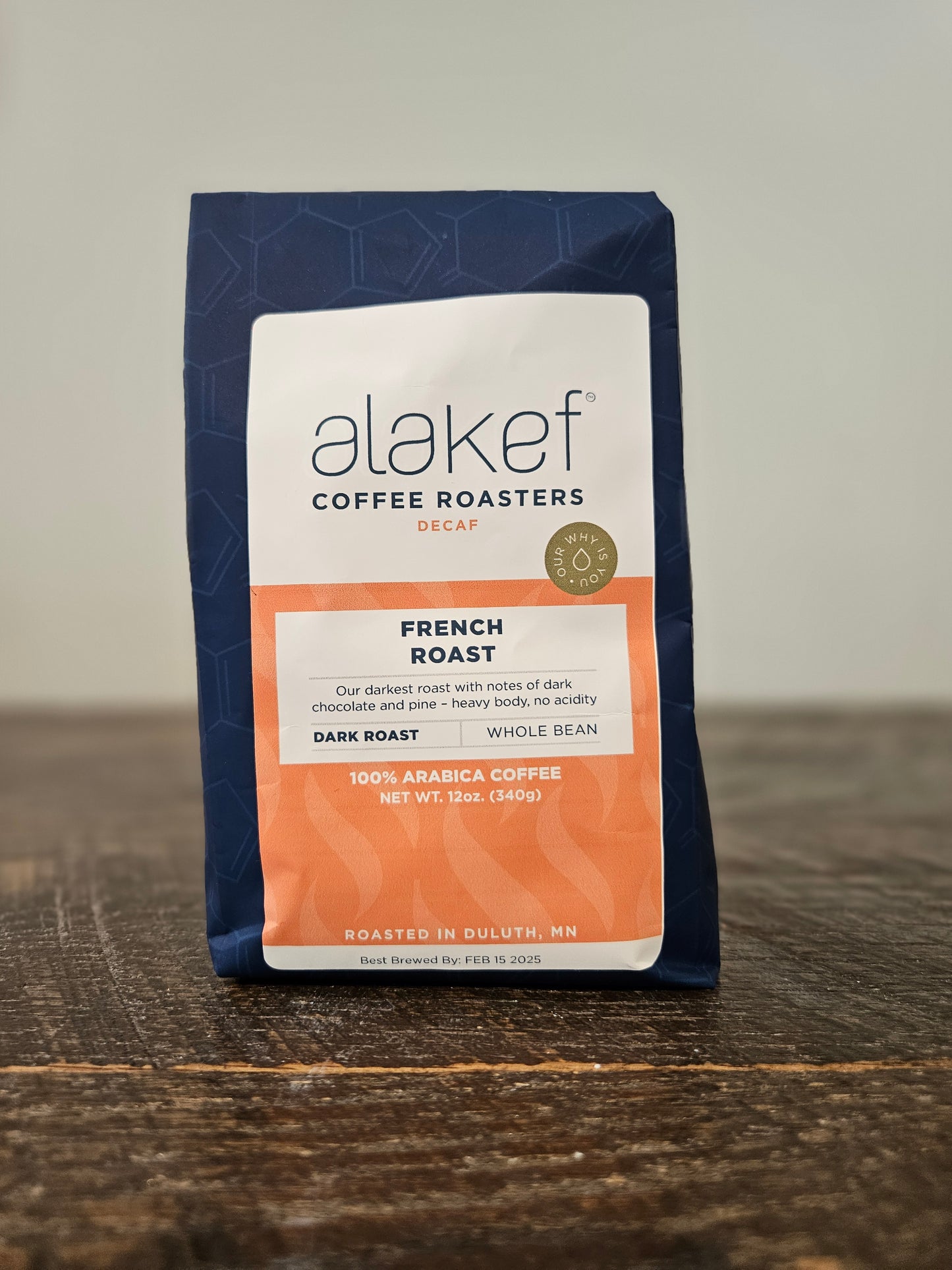 French Roast Decaf 12oz.  | Whole Bean