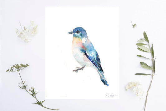 "Bluebird of Happiness" Bluebird Print: 8" x 10"