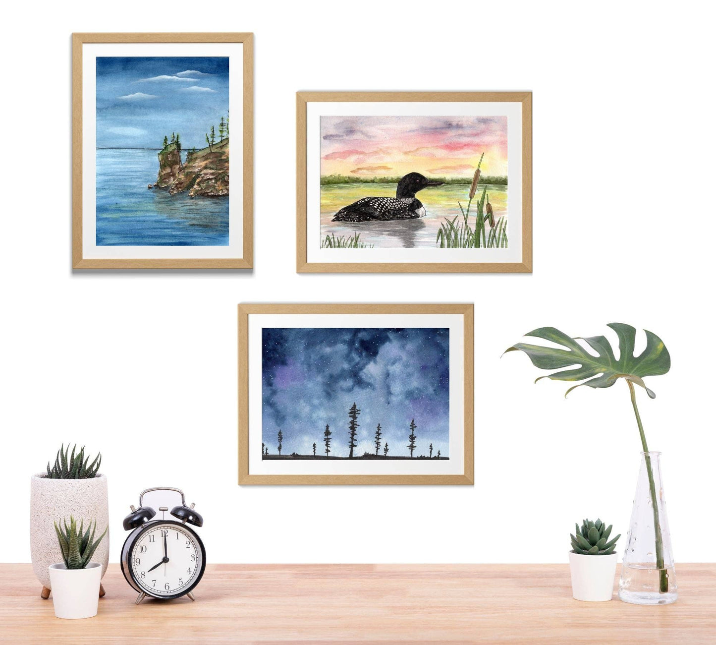 North Shore in Pen and Watercolor - Archival Art Print: 8x10 inches