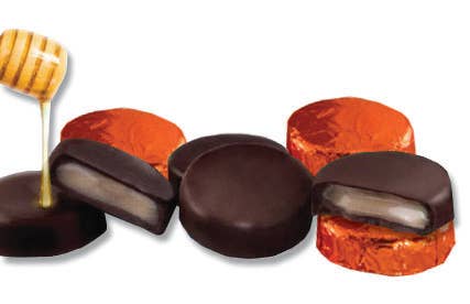 Dark Chocolate Orange Honey Patties: 4.4oz Bag