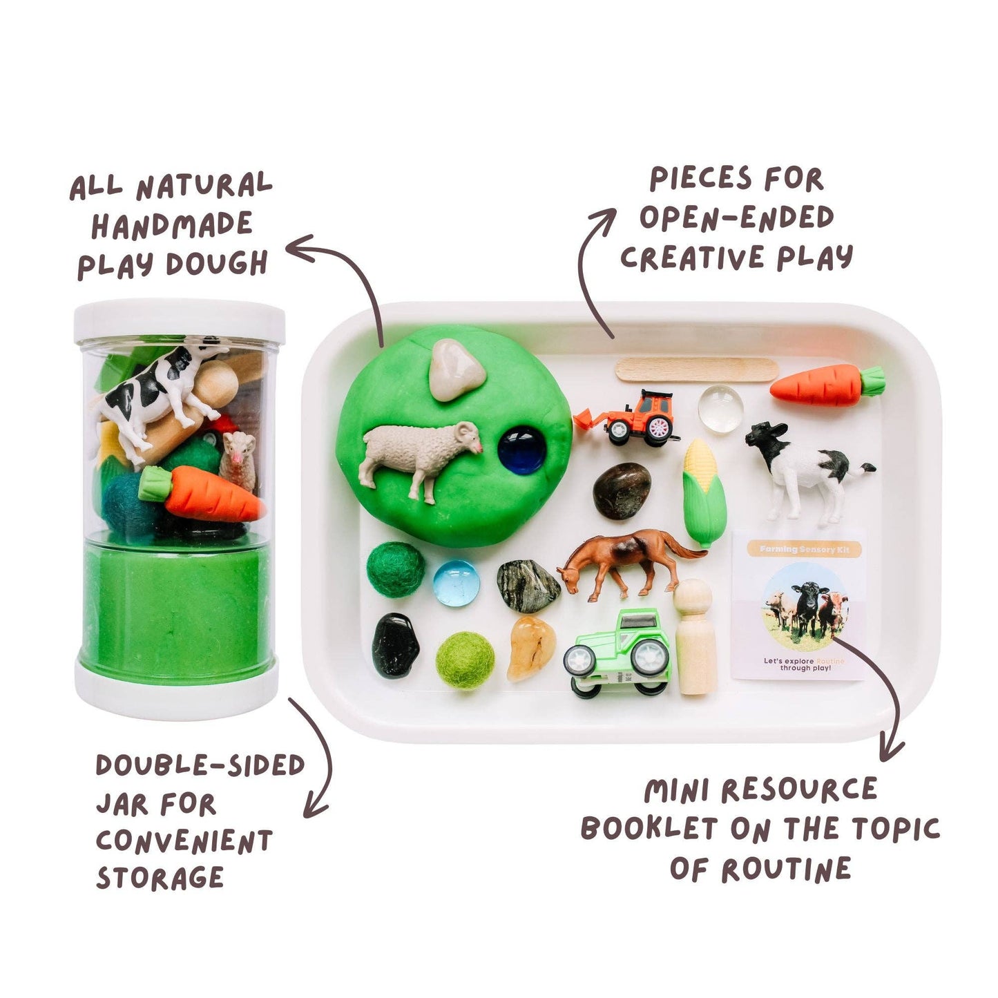 Children's Farming Sensory Play Dough Kit: Play Dough