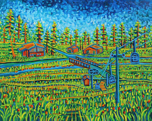 Chalet Original Oil on Canvas