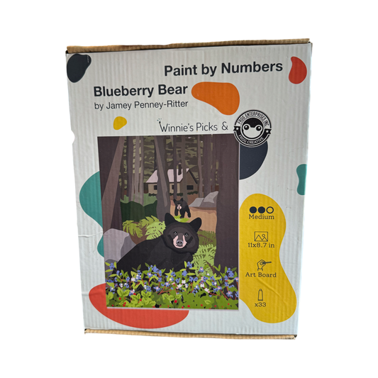 Blueberry Bear Paint by Numbers Kit