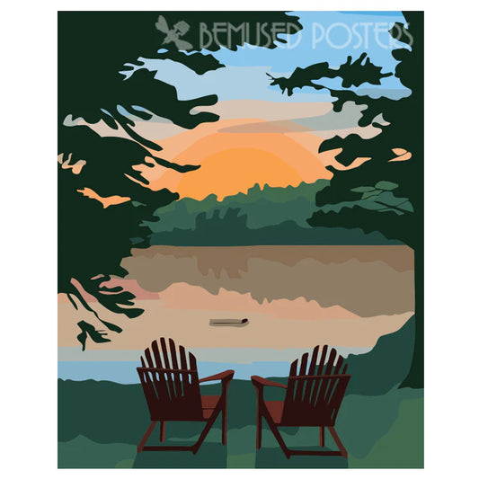 At the Lake Paint by Numbers Kit 11x14