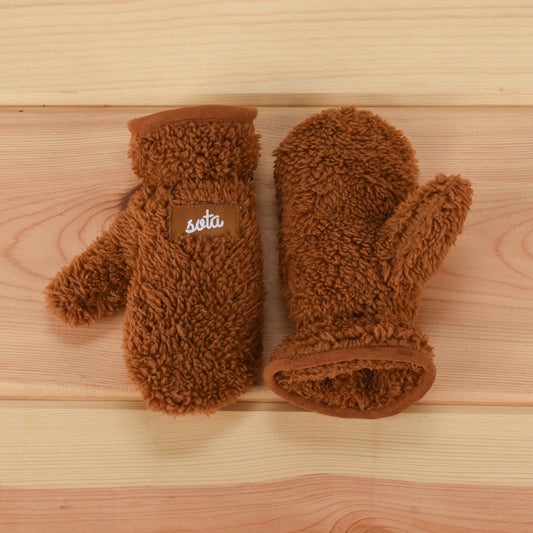 Kids Brown Bear Mittens