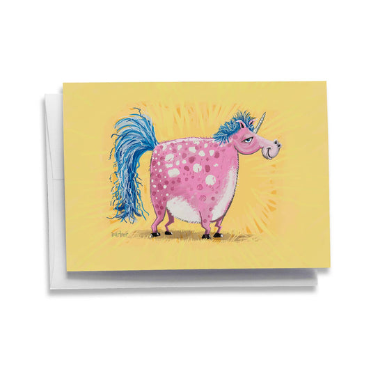 Pink Unicorn Greeting Card