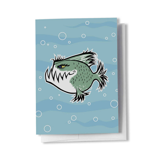 Mean Fish Greeting Card