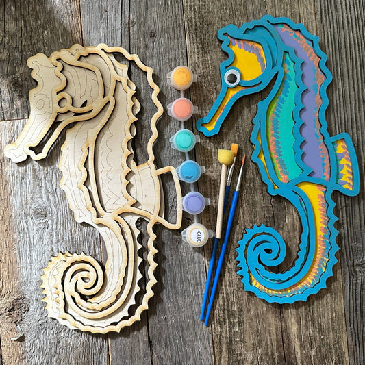 Small Seahorse DIY Painting Kit