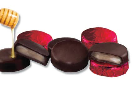 Dark Chocolate Raspberry Honey Patties: 4.4oz Bag