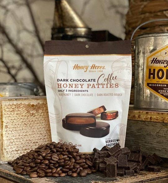 Dark Chocolate Coffee Honey Patties: 4.4oz Bag